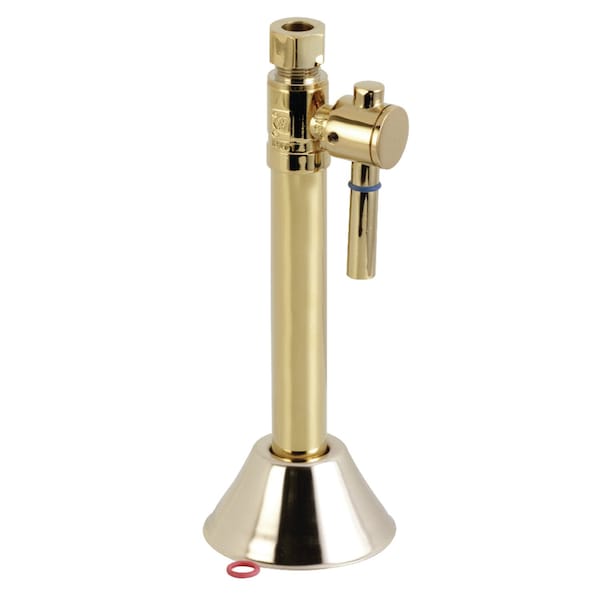 1/2" Sweatx3/8" O.D. Comp Straight Shut-Off Vlv W/ 5" Extension, Brass